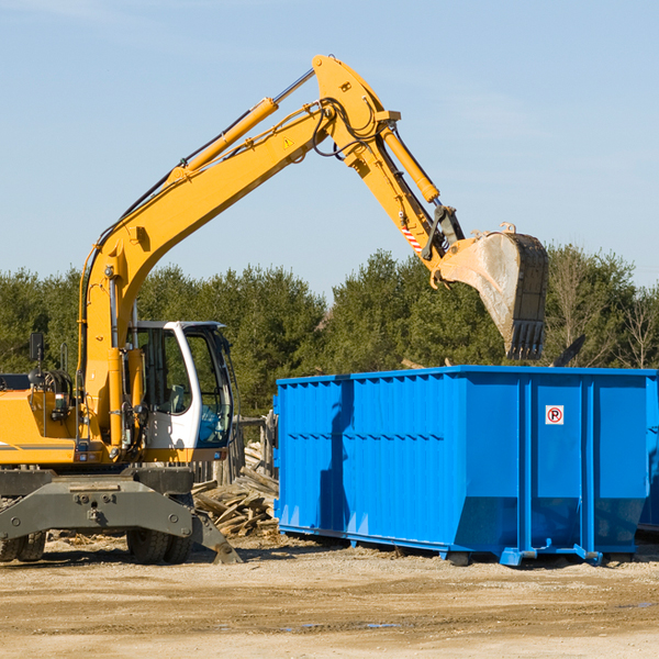 can i choose the location where the residential dumpster will be placed in Green Bluff Washington